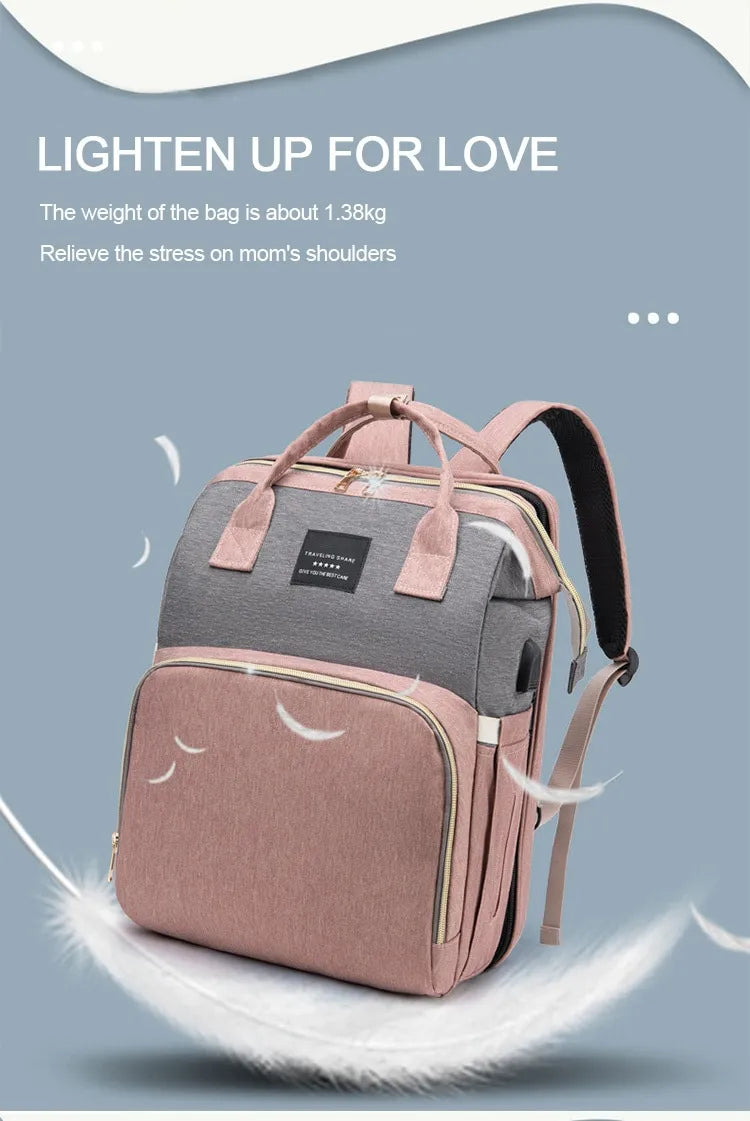 Foldable baby changing bag, waterproof, compact and easy to carry for travel