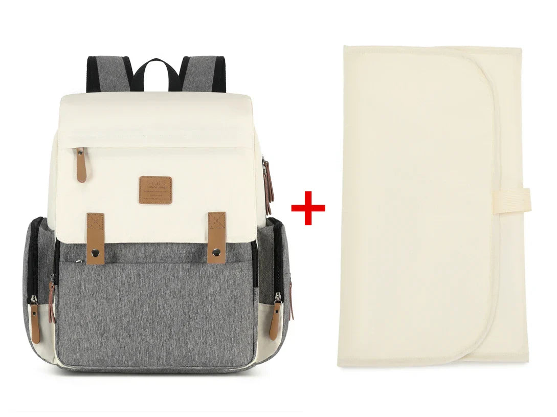 Mommy bag with changing mat, multi-functional design for all baby needs