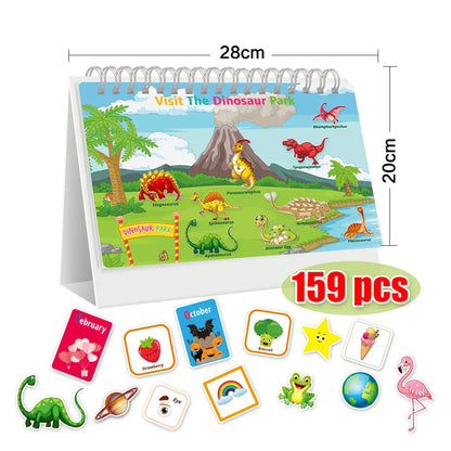 Colorful children's busy book, educational toy for young kids, montessori-inspired preschool learning