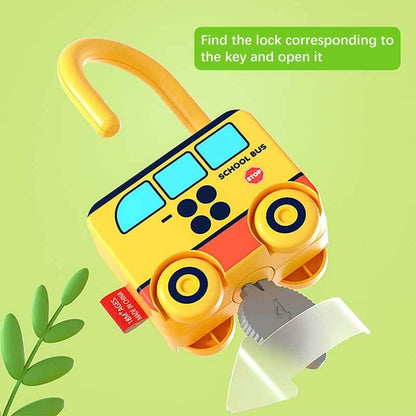 Toddler educational car key toy, matching numbers to cars, enhancing counting and fine motor skills