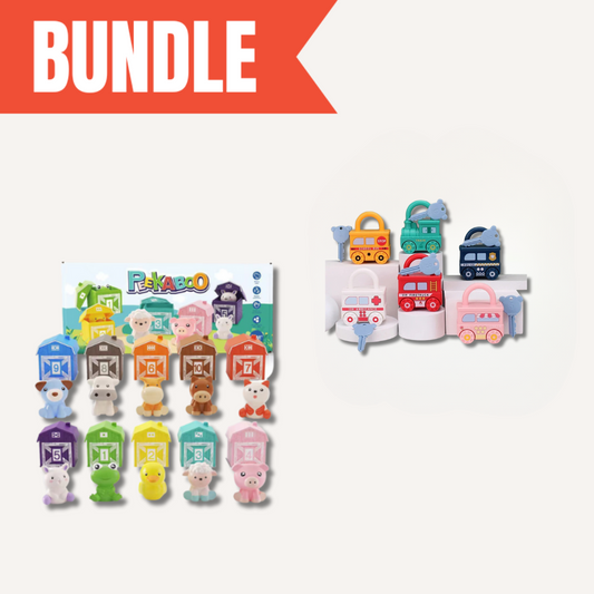 Montessori farm animal lock toys, ideal for toddler counting, matching, and fine motor skill development.