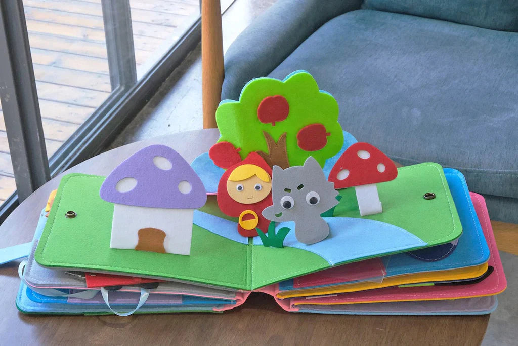 Educational montessori felt book for children, developing practical abilities & creativity