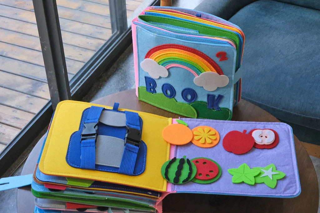 Fine motor skills felt book for kids, engaging young minds with hands-on learning tasks