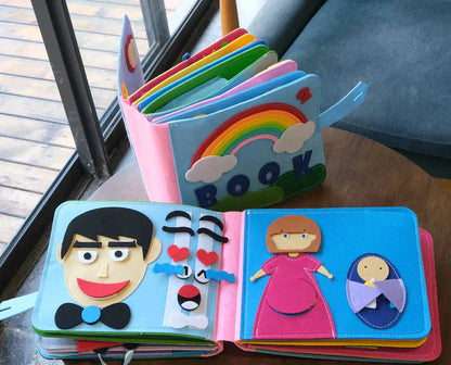 Montessori learning toy, a soft felt book designed for early childhood development