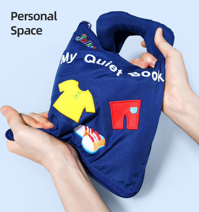 Unisex kids' educational activity book, a Montessori travel toy for building fine motor skills