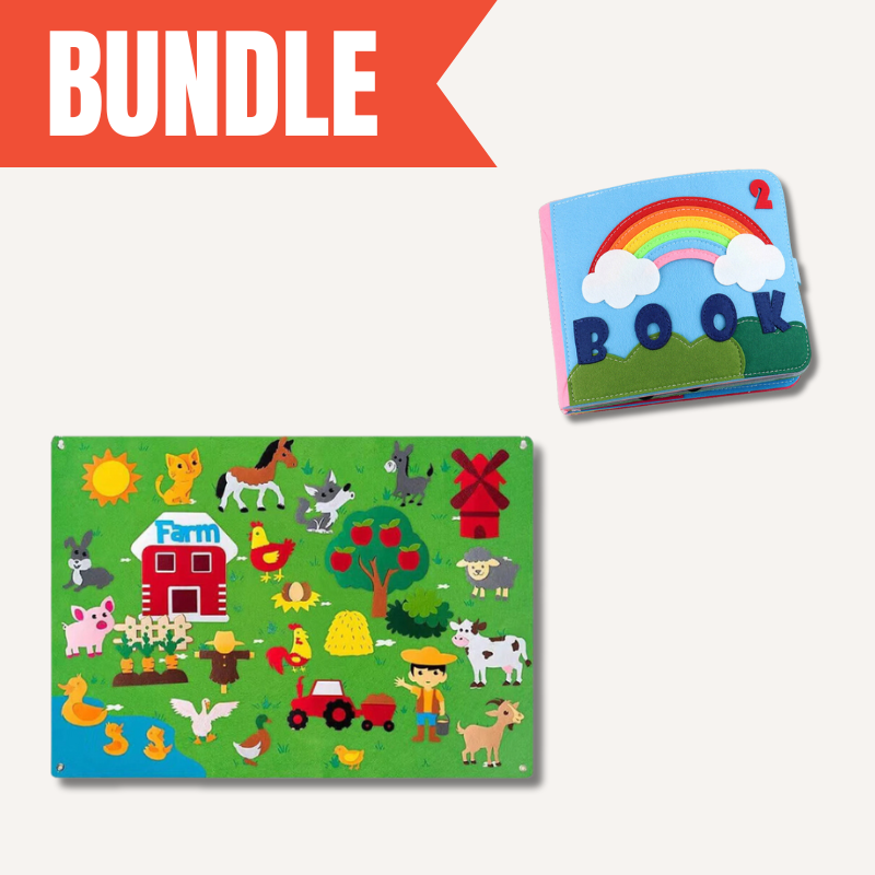Montessori-inspired felt play set for creative children's imaginative play, educational toy for toddlers