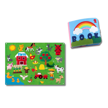 Children's creative felt play set featuring various shapes, ideal for preschool learning and fun