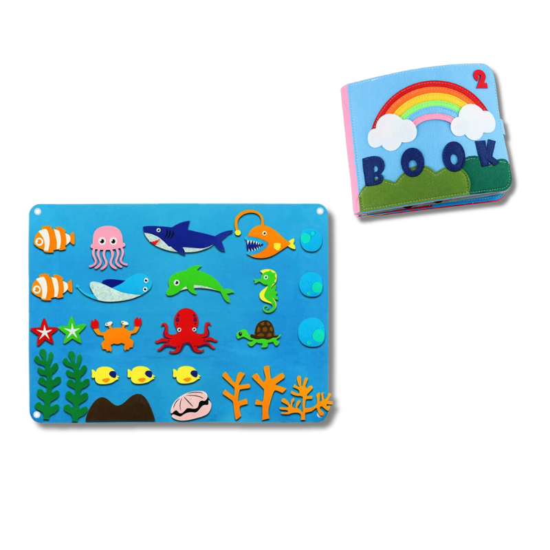 Montessori felt play set for toddlers, promoting creative thinking and fine motor skills development