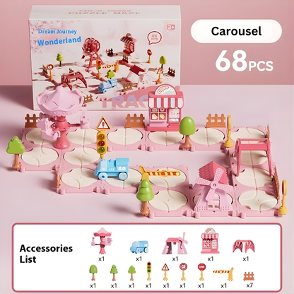 Creative track puzzle playset, an educational toy designed for preschoolers to build and learn.