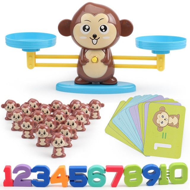 Montessori Math Balance game for kids, fun preschool learning toy for counting
