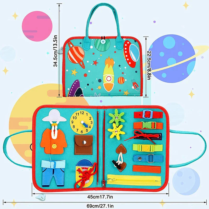 Kids' sensory learning bundle, includes a soft felt board and various felt pieces for imaginative play.