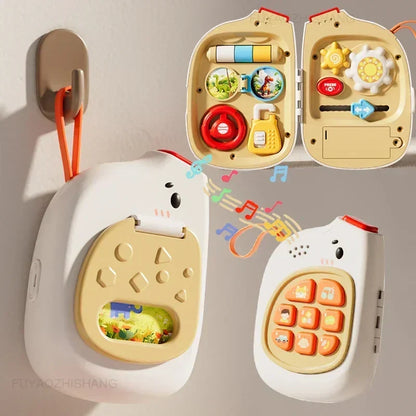 Montessori sensory suitcase interactive game board for toddlers, promoting early learning & fine motor skills