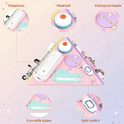 Close-up of a Kids' Educational Montessori Activity Pyramid for developing fine motor skills.