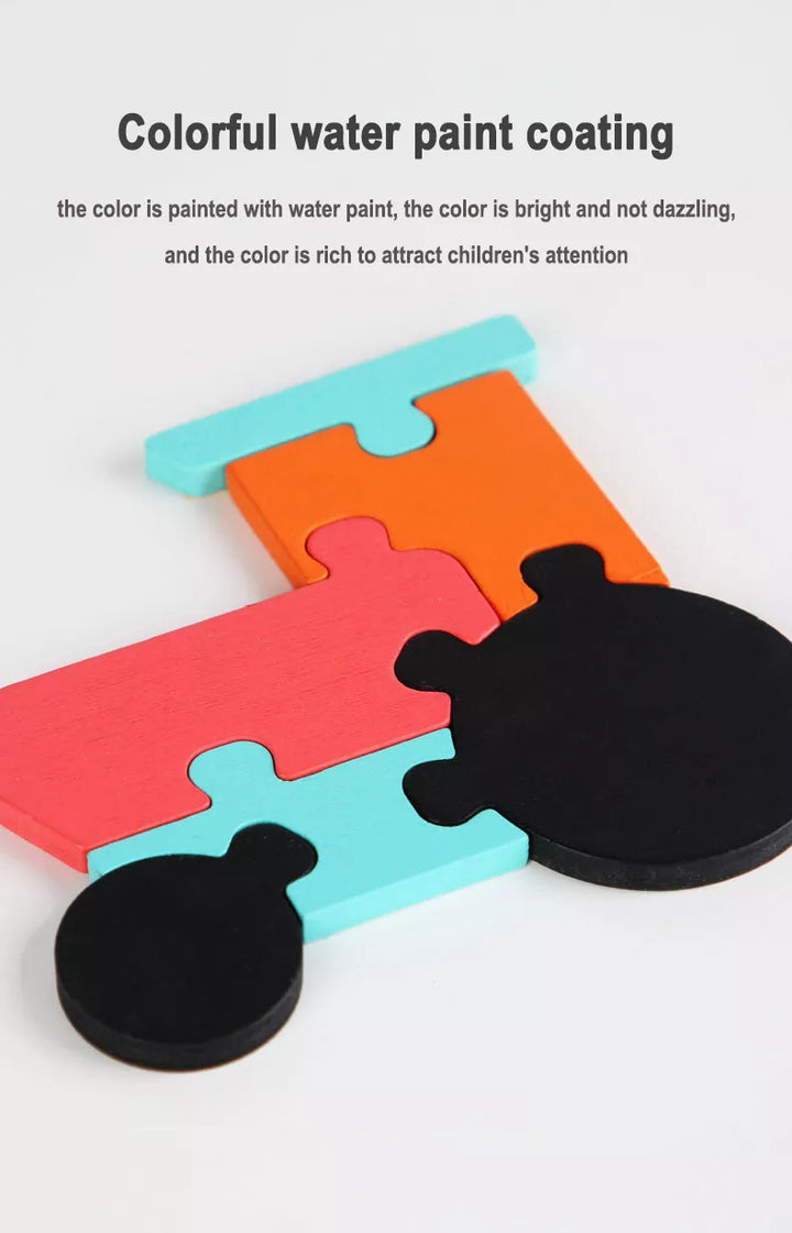 Montessori wooden animal puzzle in a classroom setting, educational preschool learning tool for children