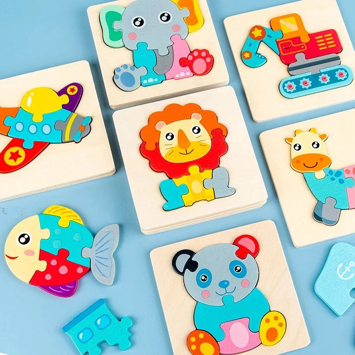 Detailed view of a Montessori wooden lion puzzle piece, educational toy for kids, preschool learning