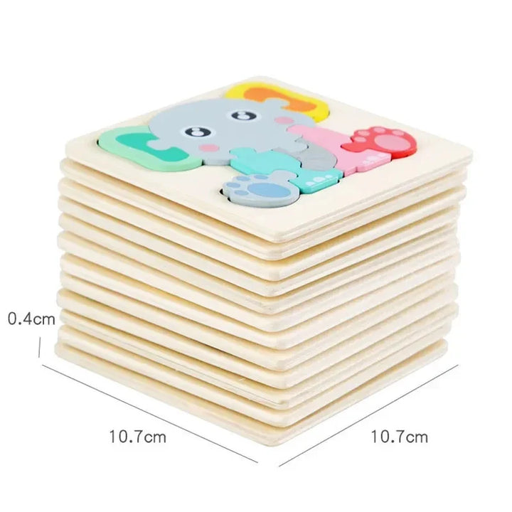 Montessori wooden animal puzzle featuring a vibrant bird, engaging educational toy for young children