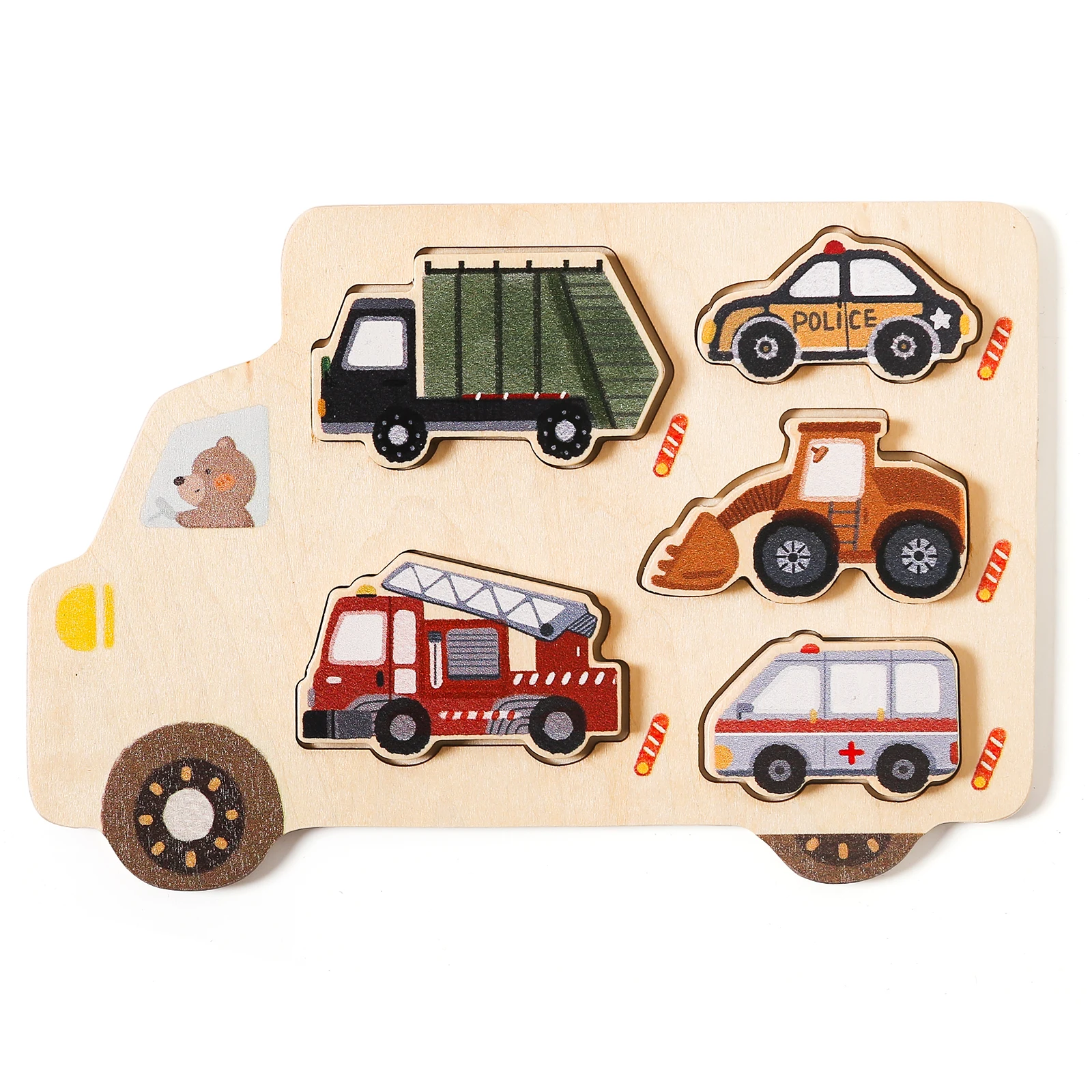 Durable wooden puzzle toy for kids, a Montessori approach to early animal recognition