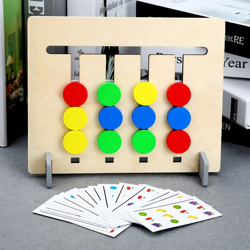 Montessori educational toy: wooden sorting puzzle, perfect for developing kid's cognitive skills