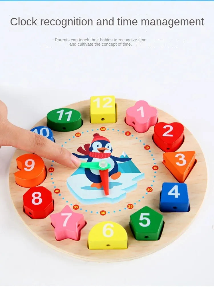 Toddler wooden toy, learning puzzle to develop fine motor skills, educational design