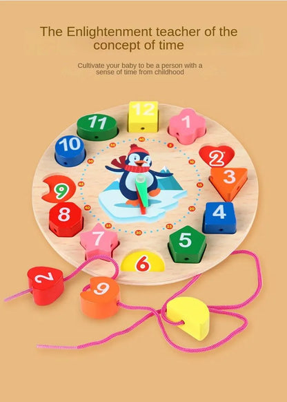 Montessori wooden learning puzzle for toddlers, educational and developmental toy