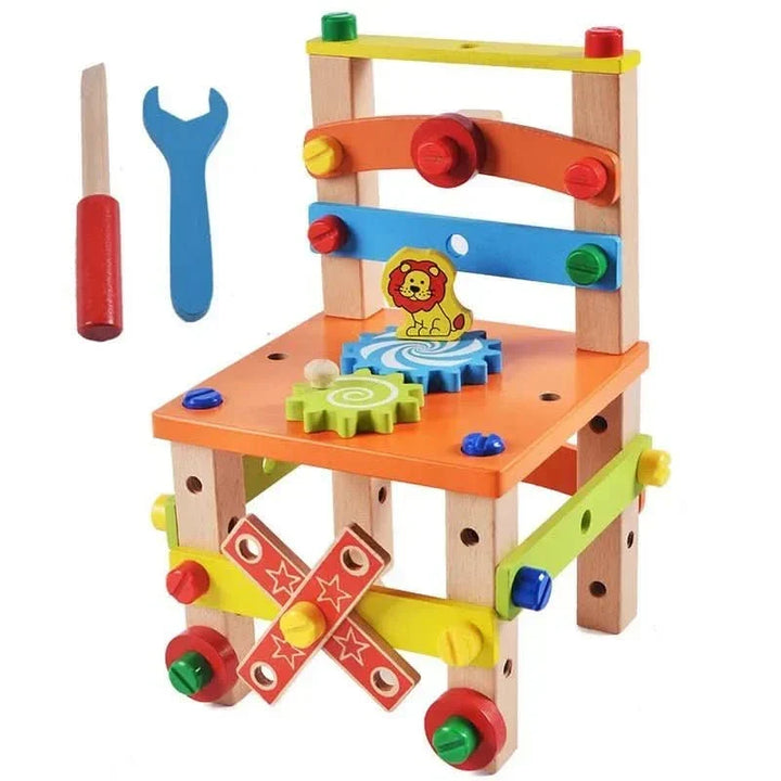 Ideal wooden tool kit gift for young children; promotes imaginative play, Montessori learning & skill development.