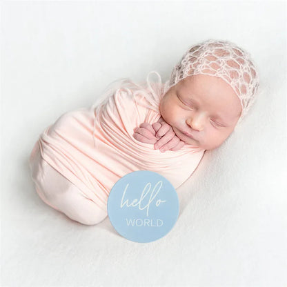 Elegant acrylic baby milestone cards, 13-piece set for capturing newborn growth photos