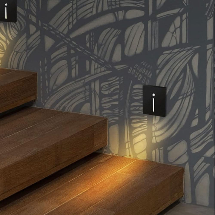 Motion-activated LED stair light for safe, automatic hallway illumination.