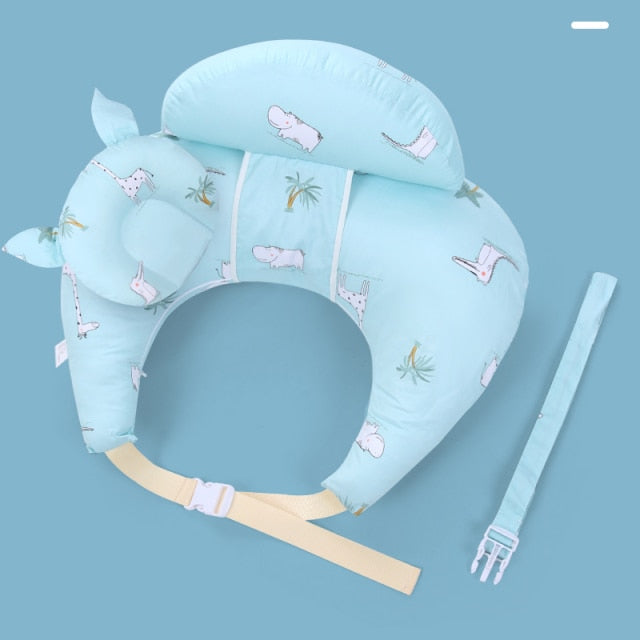Soft maternity nursing pillow with detachable headrest, providing essential baby comfort and neck support