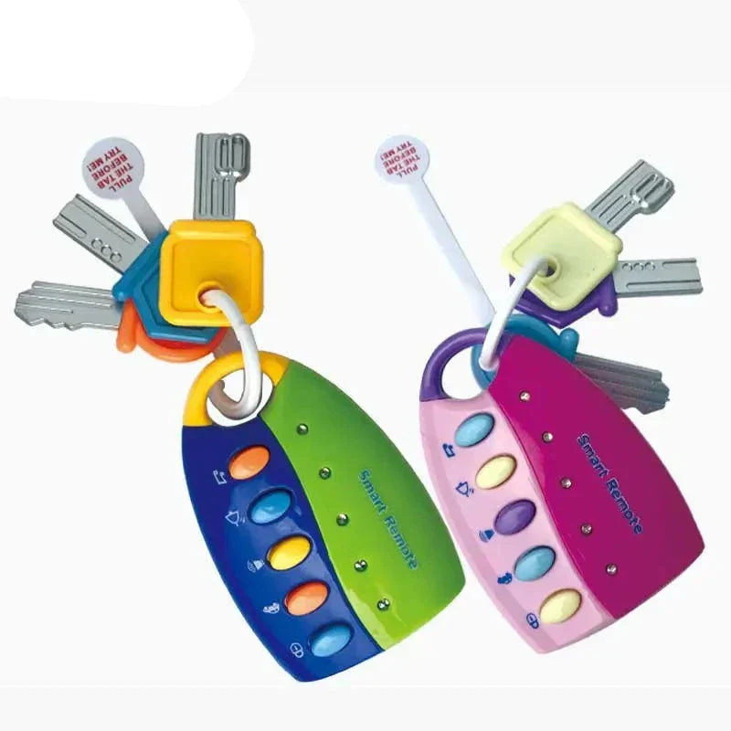 Brightly colored musical car keys toy, sound toy for babies