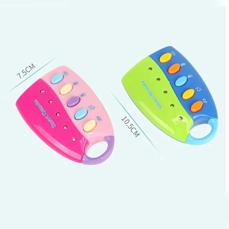 Baby car key toy, musical and multi-sensory, designed with a friendly cartoon character