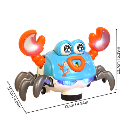 Interactive crab baby toy that crawls & plays music, ideal for early learning & motor skills