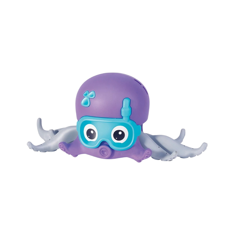 Brightly colored crawling octopus toy with music, perfect for baby and toddler sensory play