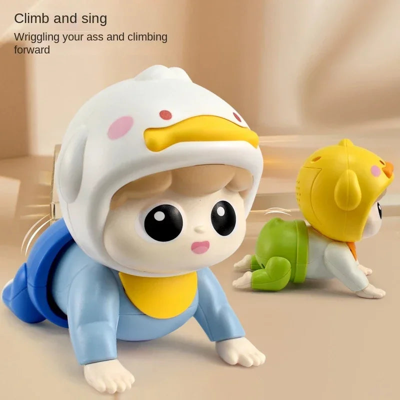 Developmental crawling toy for babies, promotes motor skills and sensory exploration, engaging design