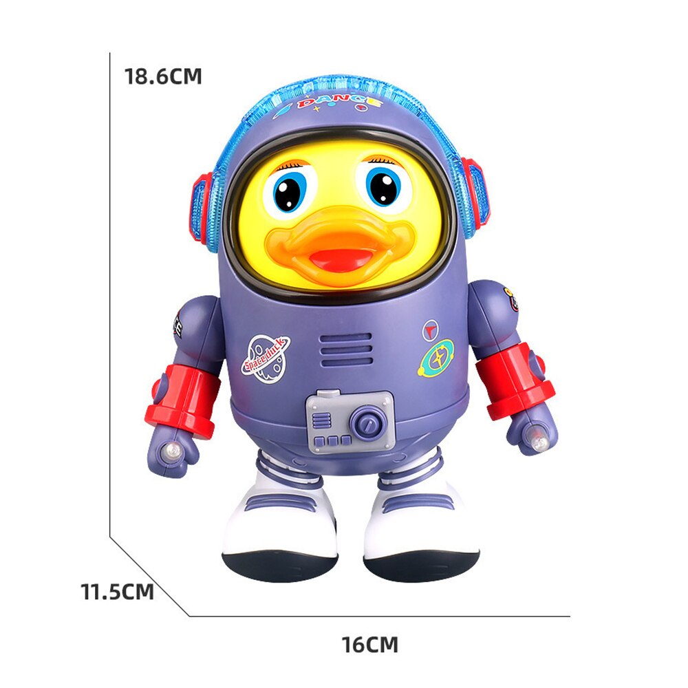 Educational musical toy: astronaut duck that dances, perfect for stimulating kids' creativity