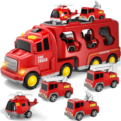Educational musical toy car with storage, featuring lights, perfect for young kids' imaginative play.