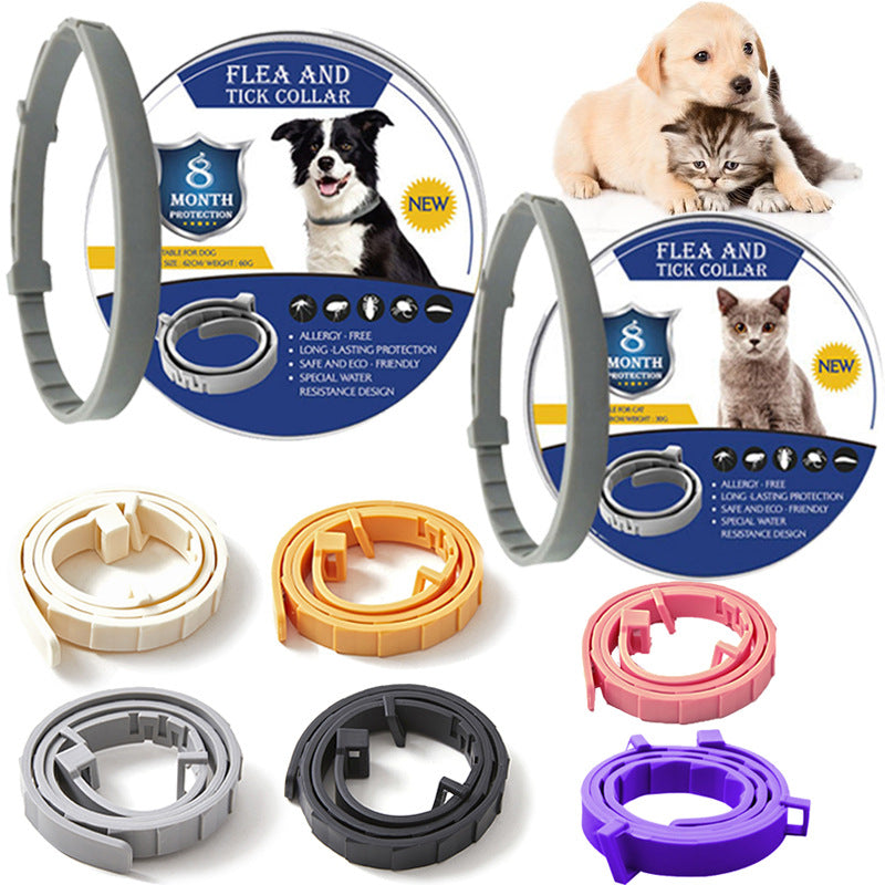 Waterproof natural flea & tick collar. Ensures 8+ months of continuous protection for your dog & cat's health.