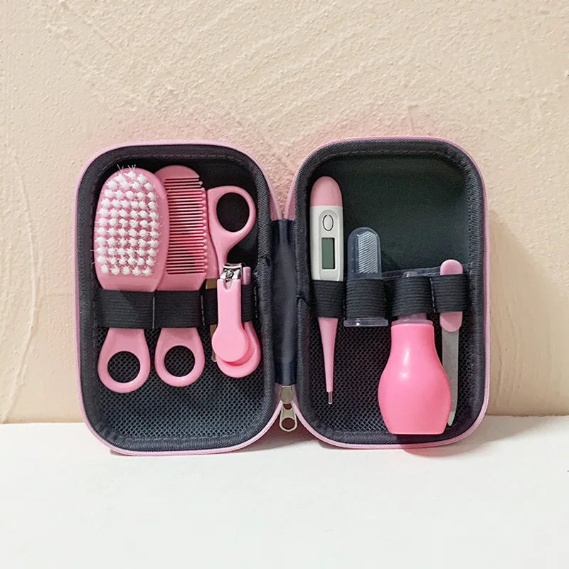 Compact and portable baby health kit designed for easy storage and on-the-go infant care