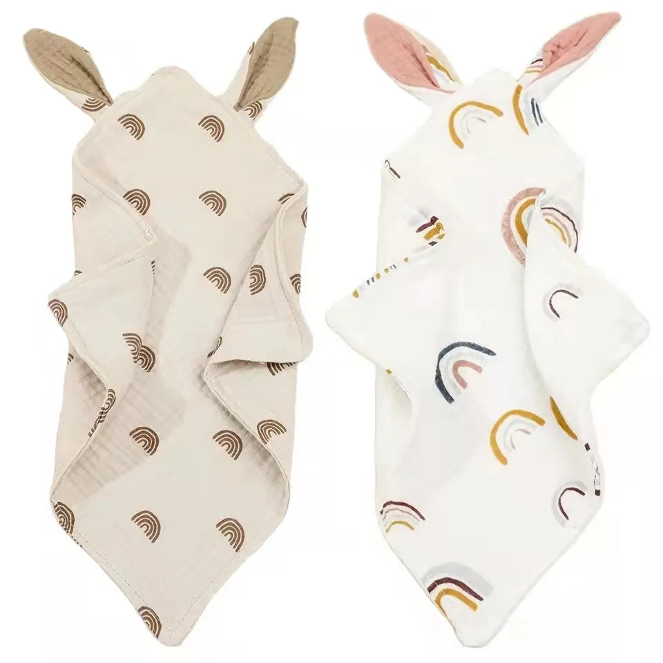 Newborn animal cotton comforter blankie, soft and soothing for baby, ideal baby shower gift