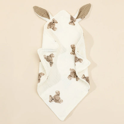 Baby shower gift: soft cotton animal comforter blankie, perfect for newborns
