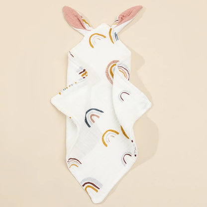 Baby's soft cotton animal blankie, perfect for soothing and comforting little ones