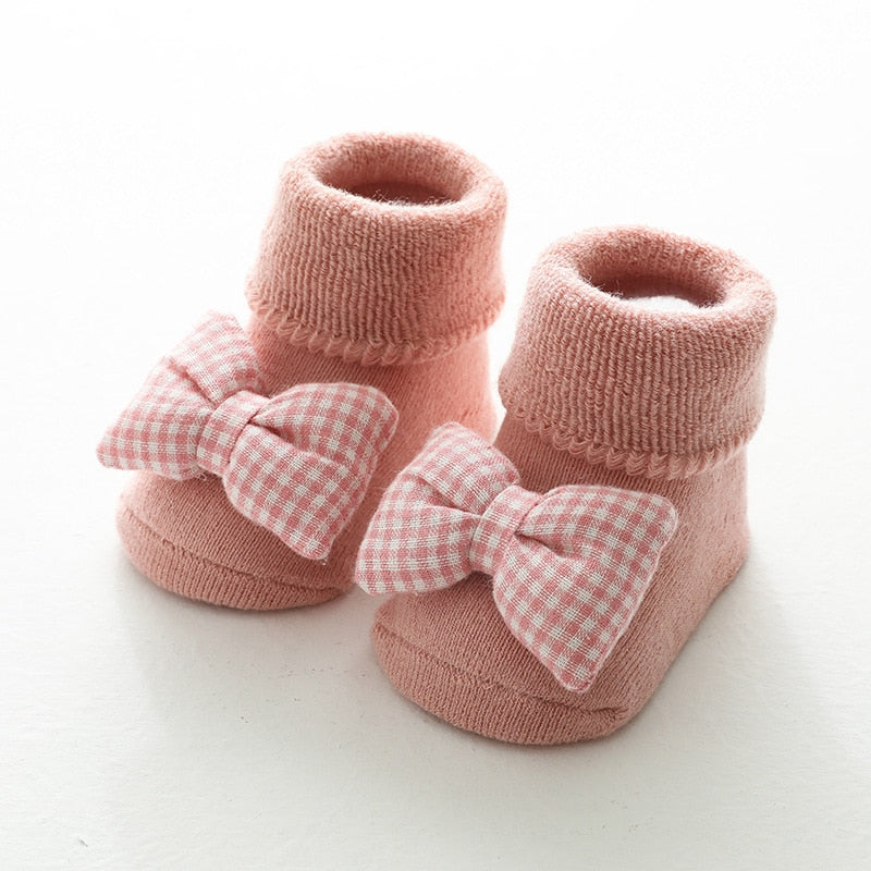 Collection of anti-slip baby footwear, warm cotton socks for autumn and winter activity