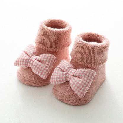 Collection of anti-slip baby footwear, warm cotton socks for autumn and winter activity