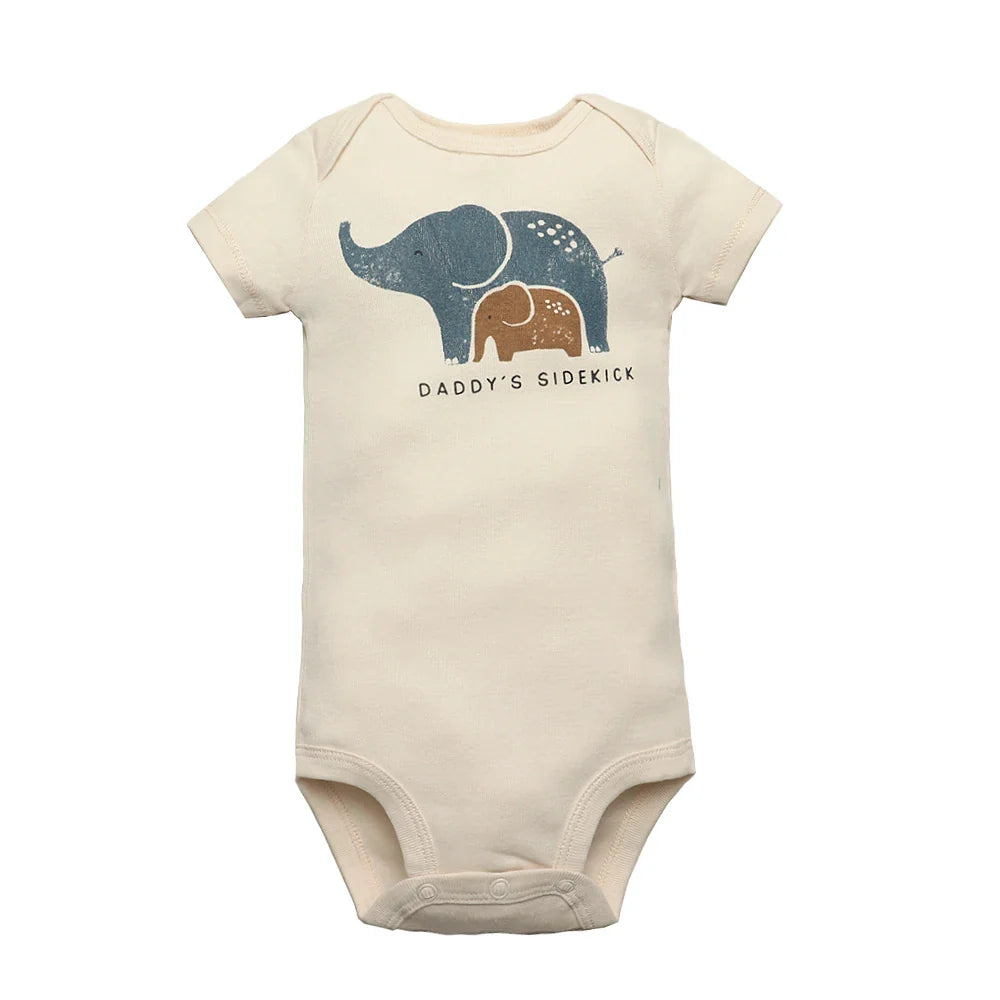 Toddler clothes: newborn baby 3-piece outfit, plain cotton jumpsuit, matching pants