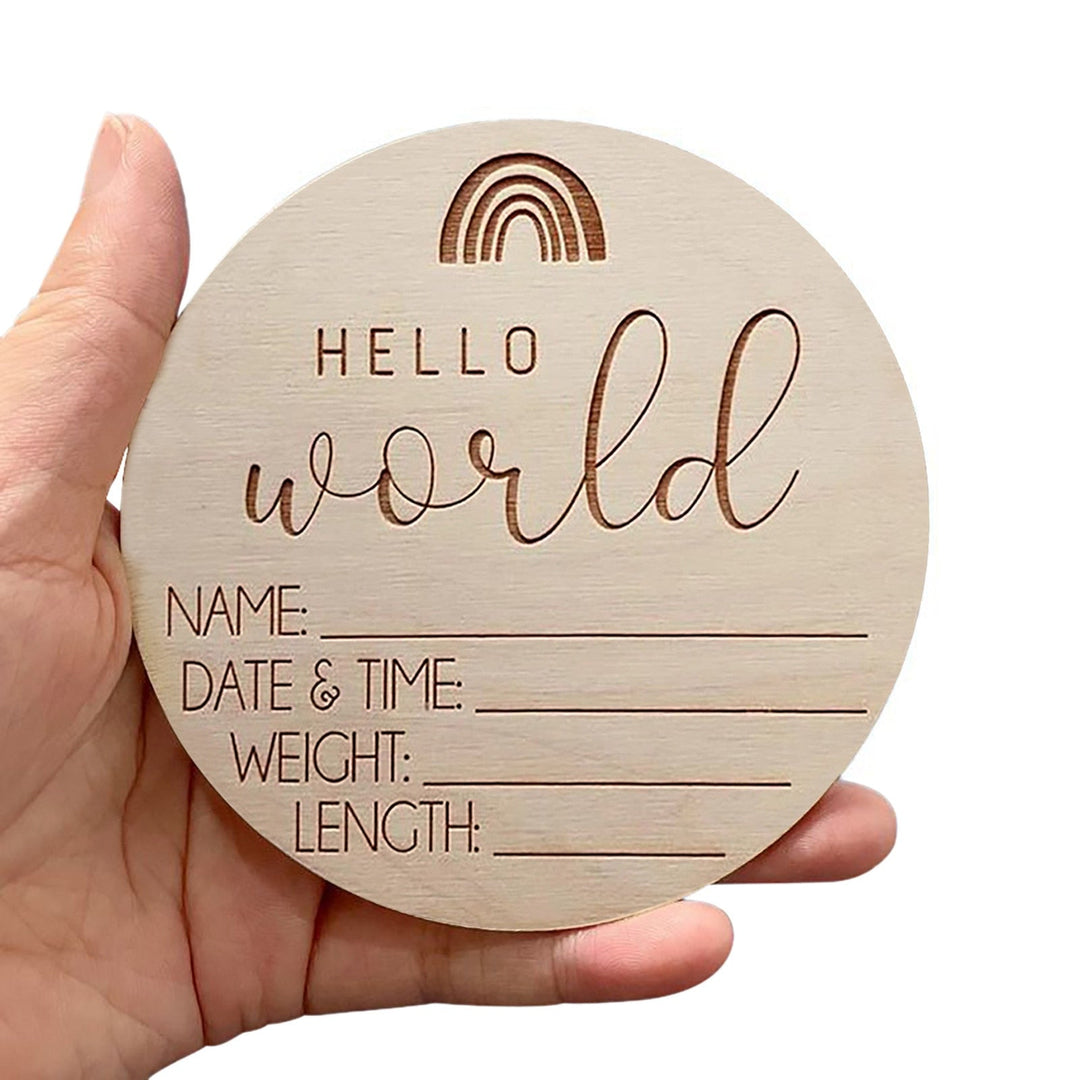 Newborn baby birth announcement sign & milestone card. Essential for capturing first baby moments & memories.