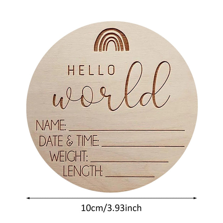 Elegant wooden newborn baby birth announcement sign. Great for welcoming baby and capturing early milestones.