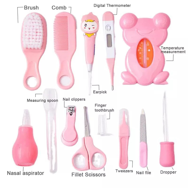 Infant health and hygiene kit with soft-bristle brush and gum massager