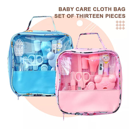 Comprehensive 13-piece baby care set, perfect for a newborn shower gift