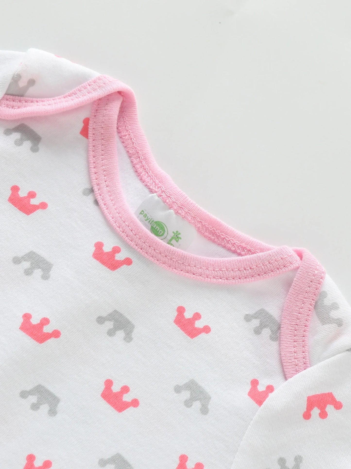 Stylish baby fashion, cotton graphic romper set for newborns, versatile baby outfit