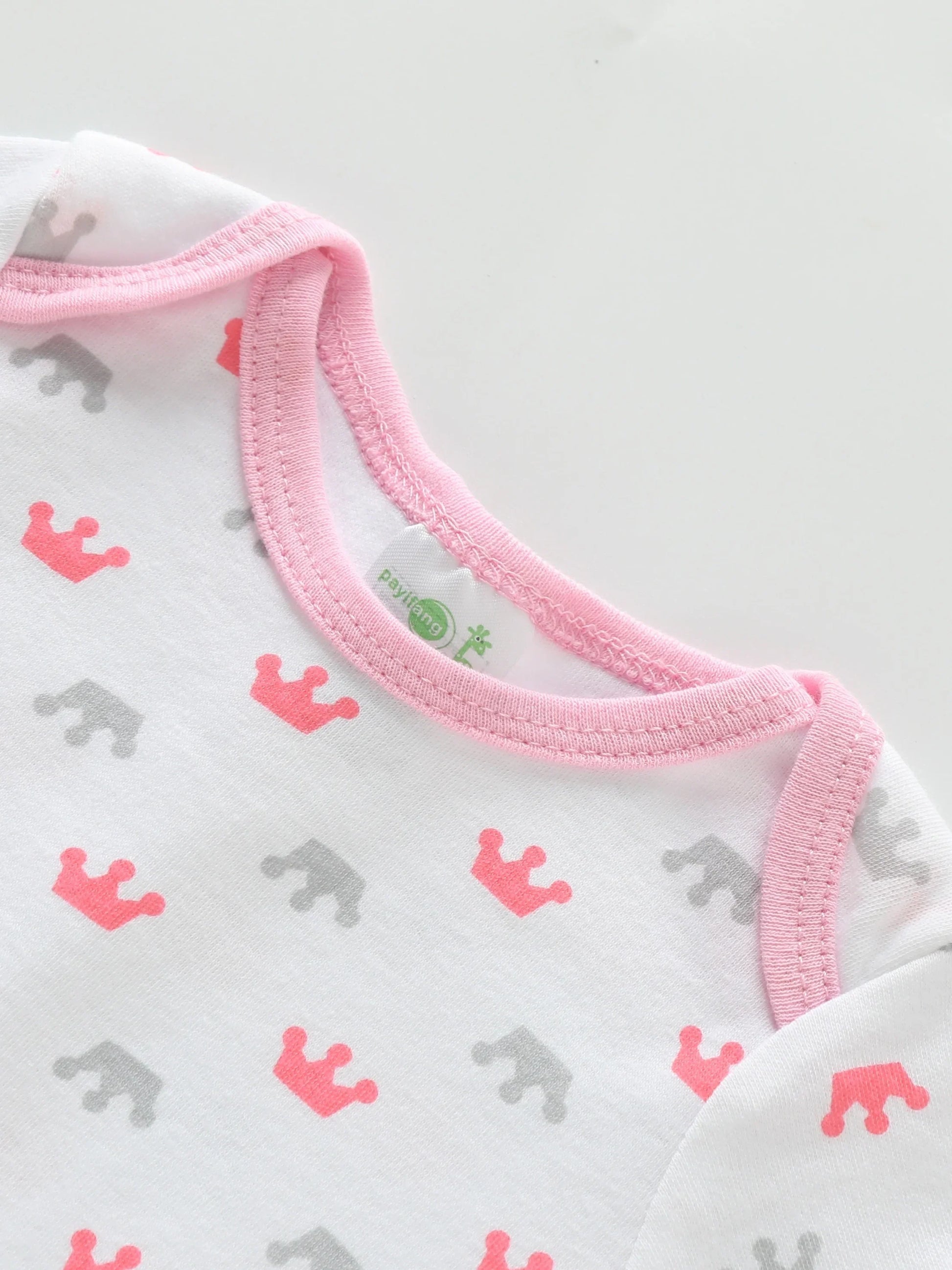 Stylish baby fashion, cotton graphic romper set for newborns, versatile baby outfit