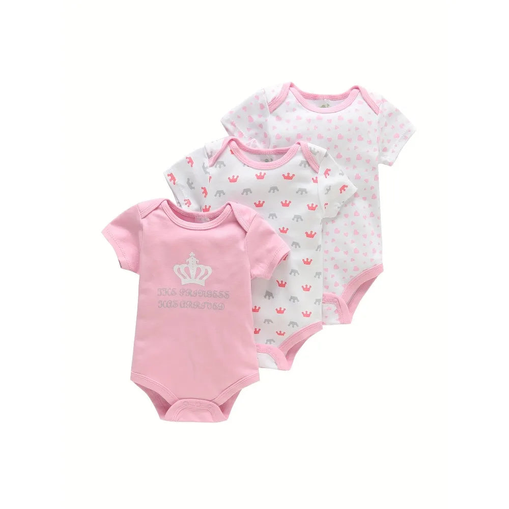 Infant bodysuit, soft cotton newborn romper with adorable graphic design for baby boy/girl